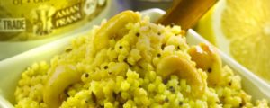 Millet au citron ayurvédique à l'huile de noix de coco