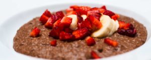 porridge glutenvrij van amandelmeel en cacao